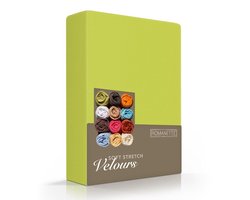 Velours hoeslaken - Lemon - 2-persoons (140/150x200/220 cm)