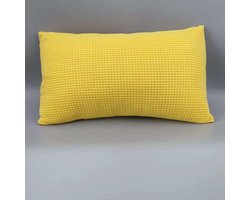 Velours Kussenhoezen Set van 2 - Decoratieve Kussenhoezen voor Bank en Bed (Kleur: Felgeel)