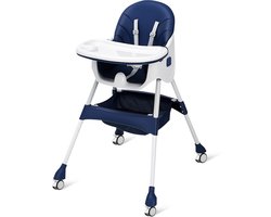 Velox Goods Kinderstoel 4-in-1 - Inklapbare Meegroeistoel - Blauw