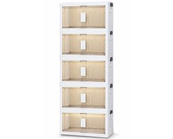 Velox Goods Opbergkast met 5 Opbergboxen - Opvouwbaar - Wit