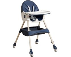 Velox Goods VL-508 Baby Stoel – 4-in-1 Kinderstoel met Verstelbare Rugleuning, Veiligheidsgordel en Opbergruimte – Geschikt van 6 Maanden tot 6 Jaar – Eetstoel, Wieg en Speelplek – Opvouwbaar en Antislip