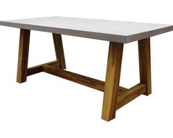 Veltis dining tuintafel - 180x90xH77 cm - acaciahout - polystone blad