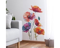 Velto95 - Bloemen Muurstickers Set voor Badkamer Slaapkamer Woonkamer - Boho Aquarel Thema - Decoratie voor Kwekerij Kantoor - Home Decoratie Ideeën met Bloemenprint
