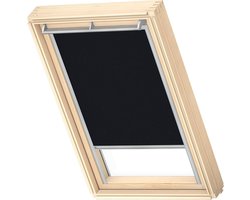 VELUX Origineel Verduisterend Rolgordijn (DKL), Zilveren Kozijn, CK02, Zwart