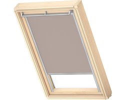 VELUX Origineel Verduisterend Rolgordijn (DKL), Zilveren Kozijn, M04, 304, 1, Light Taupe