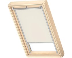 VELUX Origineel Verduisterend Rolgordijn (DKL), Zilveren Kozijn, MK04, Light Beige