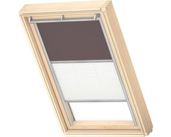 VELUX Origineel Verduisterend Rolgordijn Plus Plissé (DFD), Zilveren Kozijn, M06, 306, Taupe