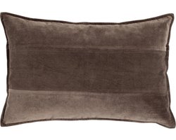 Velvet And Corduroy Bruin Kussen | 40 X 60 | Sierkussen Voor Woonkamer Of Slaapkamer