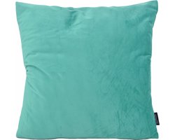 Velvet Aqua Blauw Kussenhoes | Fluweel - Polyester | 45 x 45 cm