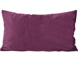 Velvet Aubergine Paars Kussenhoes | 30 x 50 cm | Fluweel - Polyester
