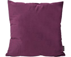 Velvet Aubergine Paars Kussenhoes | 45 x 45 cm | Fluweel - Polyester