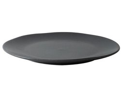 Velvet bord plat Ø20,5cm mat zwart 4st