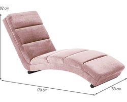 Velvet Chaise Longue Kaoni Roze