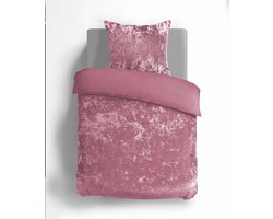 Velvet Couture Dekbedovertrek - 140x200/220 cm - Crushed Velvet - Roze