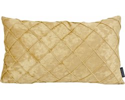 Velvet Cross Goud Kussenhoes | Fluweel/Polyester | 30 x 50 cm