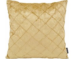 Velvet Cross Goud Kussenhoes | Fluweel/Polyester | 45 x 45 cm