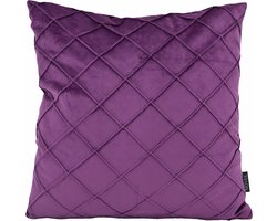 Velvet Cross Paars Kussenhoes | Fluweel/Polyester | 45 x 45 cm
