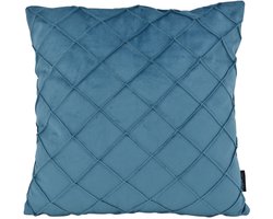 Velvet Cross Petrol Kussenhoes | 45x45 cm | Velvet/Polyester