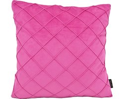 Velvet Cross Roze Kussenhoes | Fluweel/Polyester | 45 x 45 cm