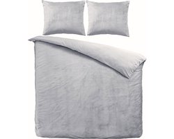 Velvet Dekbedovertrek Zilver 140 x 200/220 cm + 1 kussensloop
