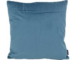 Velvet Denim Blauw Kussenhoes | Fluweel - Polyester | 45 x 45 cm