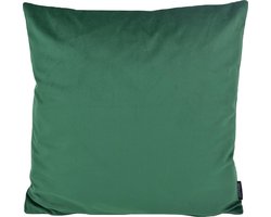 Velvet Donkergroen Kussenhoes | Fluweel - Polyester | 45 x 45 cm