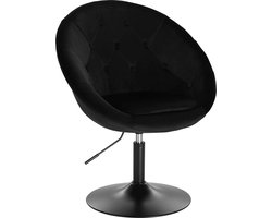Velvet Draaistoel - Bureaustoel - Barkruk - Ergonomisch ontwerp - Duurzame constructie - Verstelbare hoogte - 46cm x 44cm x 81-93cm