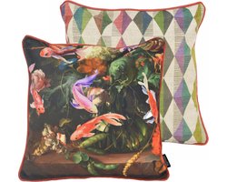 Velvet Fish Kussenhoes | Fluweel / Polyester | 45 x 45 cm