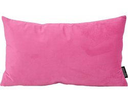 Velvet Fuchsia Long Kussenhoes | Fluweel - Polyester | 30 x 50 cm