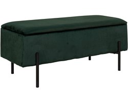 Velvet Hocker Ylwa Groen