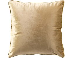 Velvet Kussen Gold Ocre – Oker/Goud – 45 x 45 cm (incl. vulling)