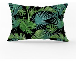 Velvet Kussenhoes 30x50 - Palmbladeren - Fluweel Sierkussenhoes