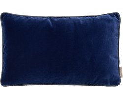 Velvet Kussenhoes Midnight Blue | Blauw | Katoen