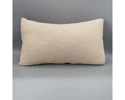 Velvet Kussenslopen Set van 2 - Decoratieve Kussenhoezen voor Sofa en Bed - Beige 60x90 cm
