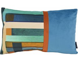 Velvet Meve Blue Long | Kussenhoes | Fluweel - Polyester | 30 x 50 cm