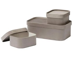 Velvet Opbergmanden met Deksel - Set van 3 Stapelbare Dozen met Decoratieve Dienbladen voor Organisatie in Badkamer en Slaapkamer