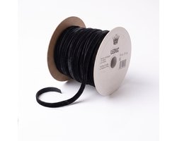 Velvet Passepoil 8+2 mm Zwart – 5 Meter – Fluweel Paspelband – Made in Italy – Voor Kleding, Couture, Kussens, Meubels & Decoratie