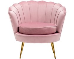 Velvet Schelp Stoel Roze | Comfortabele en Stijlvolle Fauteuil | Russle