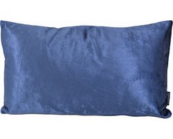 Velvet Shine Blauw Kussenhoes | Fluweel - Polyester | 30 x 50 cm
