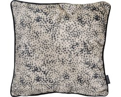 Velvet Silver Panter Kussenhoes | Fluweel / Polyester | 45 x 45 cm