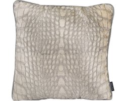 Velvet Silver Snake Kussenhoes | Fluweel / Polyester | 45 x 45 cm