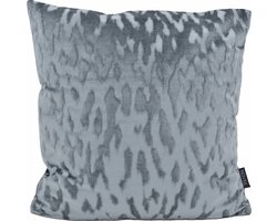 Velvet Stain Zilver/Grijs Kussenhoes | Velvet / Polyester | 45 x 45 cm