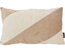 Velvet Swirl Crème/Beige Kussenhoes | 30 x 50 cm | Fluweel/Polyester