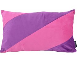 Velvet Swirl Paars/Roze Kussenhoes | 30 x 50 cm | Fluweel/Polyester