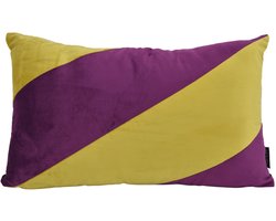 Velvet Swirl Pistache Groen / Aubergine Paars Kussenhoes | 30 x 50 cm | Polyester