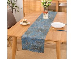 Velvet Tafelloper Textiel - 45x220 - Amandelbloesem, Van Gogh - Tafellaken