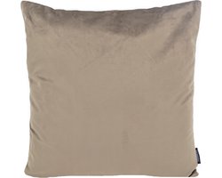 Velvet Taupe Kussenhoes | Fluweel - Polyester | 45 x 45 cm | Taupe - Bruin