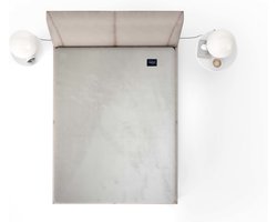 Velvet Velours Hoeslaken Zilver 160 x 200 cm + 40 cm hoekhoogte