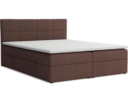 VENASI MÖBEL Boxspringbed BETTY met H2/H3 Matras en Opbergruimte – Tweepersoons Gestoffeerd Bed met Laden – Modern en Duurzaam Bed voor de Slaapkamer
