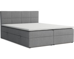 VENASI MÖBEL Boxspringbed BETTY met Matras en Opbergladen – Gestoffeerd Tweepersoons Bed – Luxe en Comfortabel Slaapkamermeubel met Extra Opbergruimte